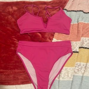 bathing suit and bottoms never worse and top worn a few times